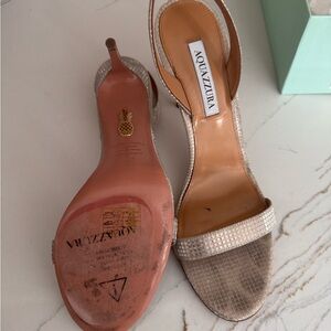 Aquazzura Women's Shimmering Silver Heels